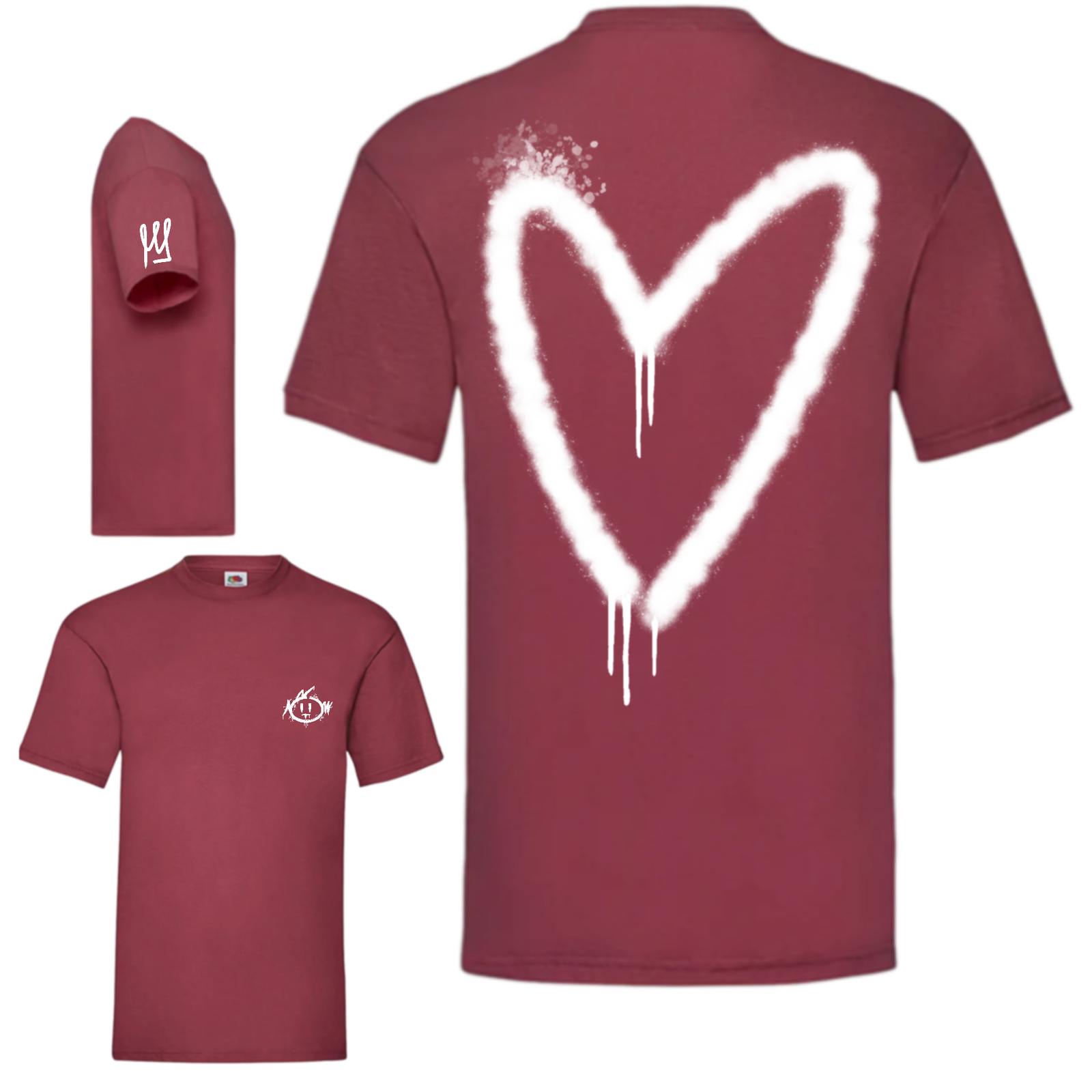 become art cœur blanc (rouge brique ) become art cœur blanc (rouge brique )