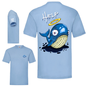 damaged help baleine (bleu ciel)