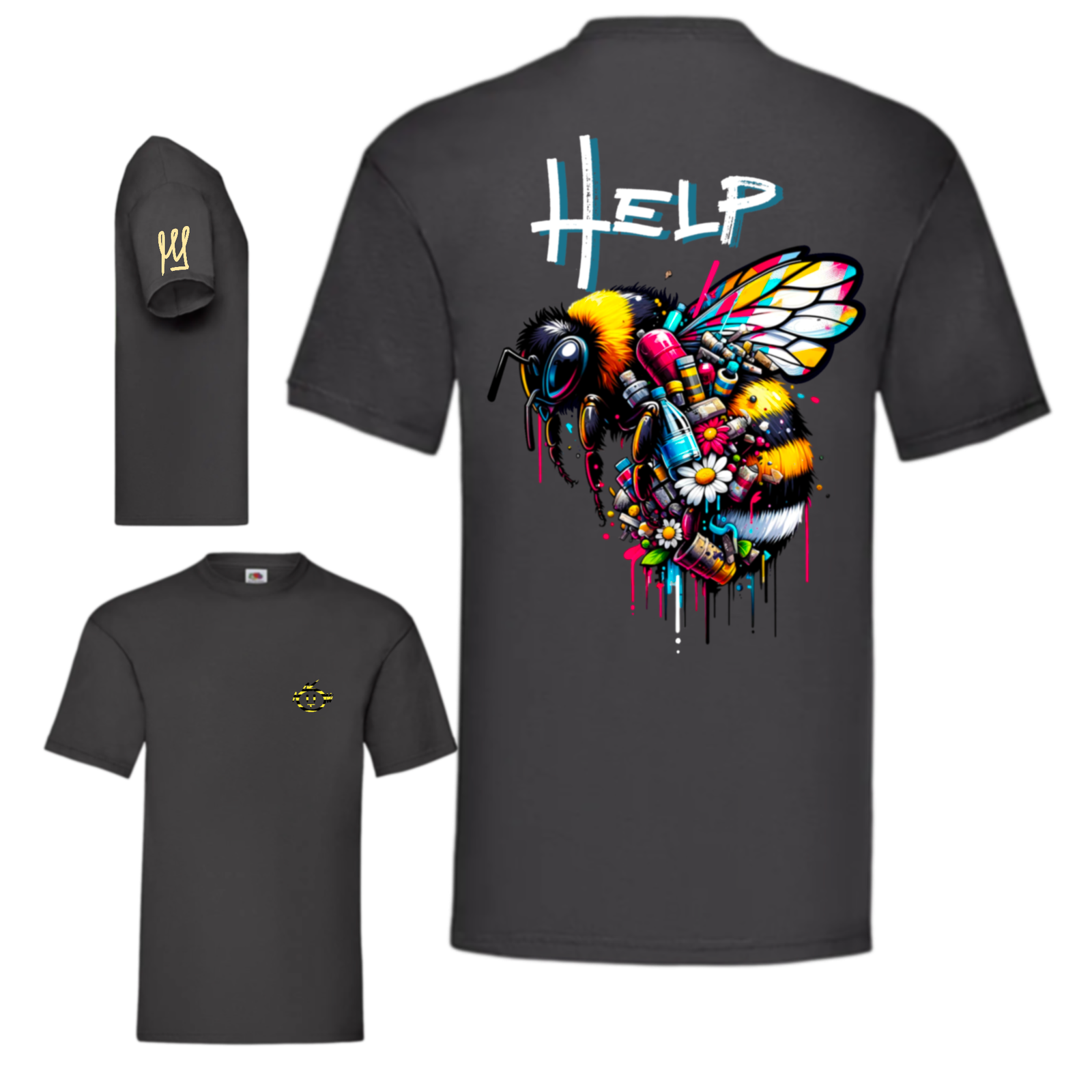 damaged help bee (noir) damaged help bee (noir)