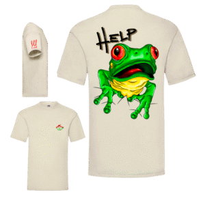 damaged help frog (beige )