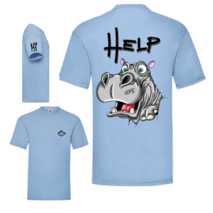 damaged help hippo (bleu ciel )