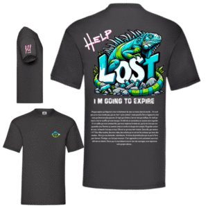 damaged help iguane (noir)