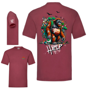 damaged help orang outan (rouge brique )