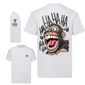 damaged smile chimpanzé (gris chiné)