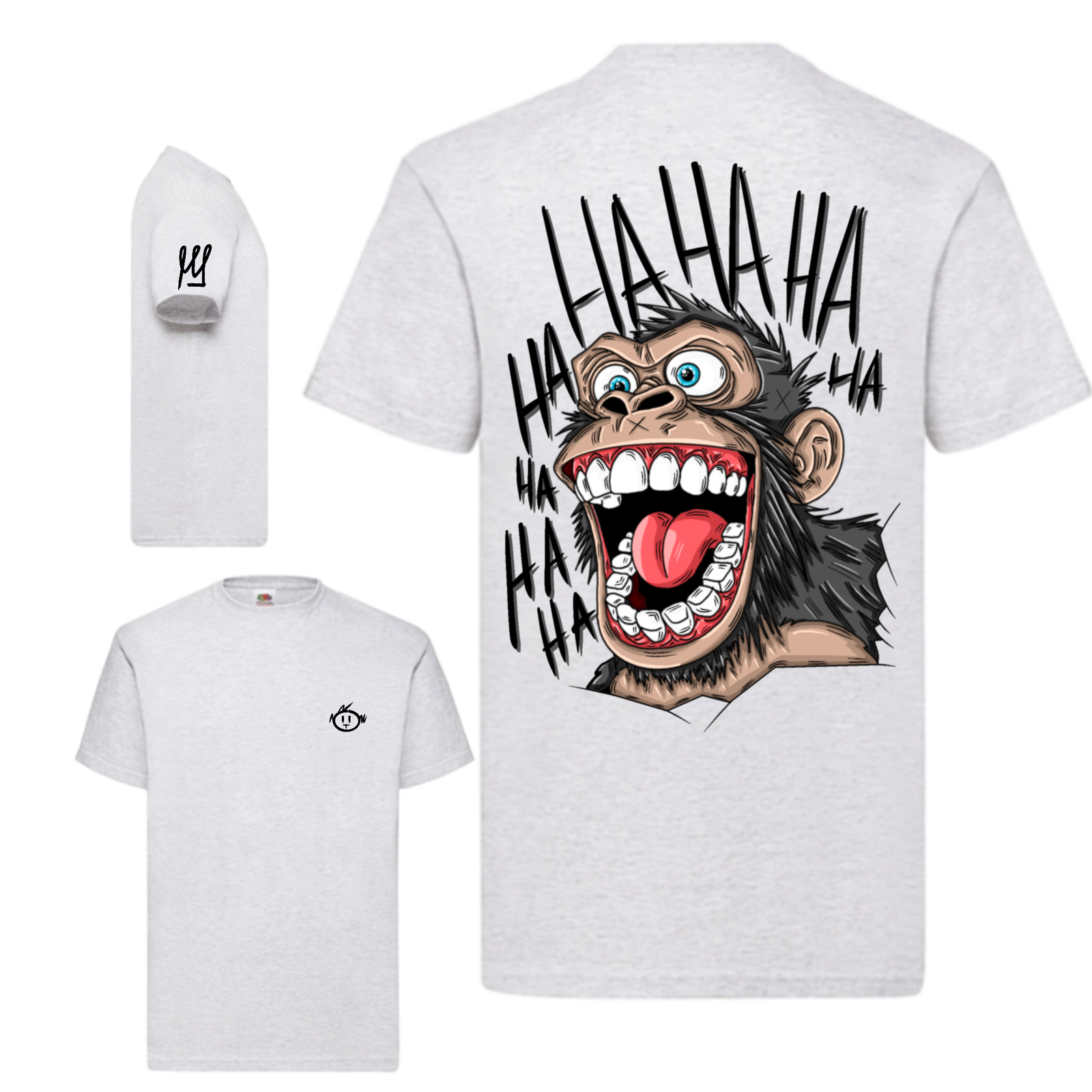 damaged smile chimpanzé (gris chiné) damaged smile chimpanzé (gris chiné)