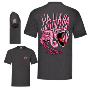 damaged smile flamingo (noir)