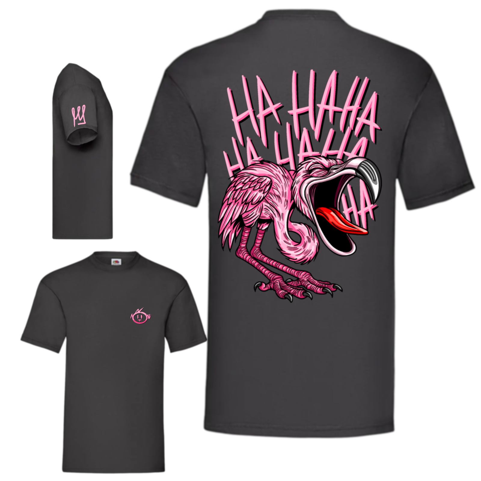 damaged smile flamingo (noir) damaged smile flamingo (noir)