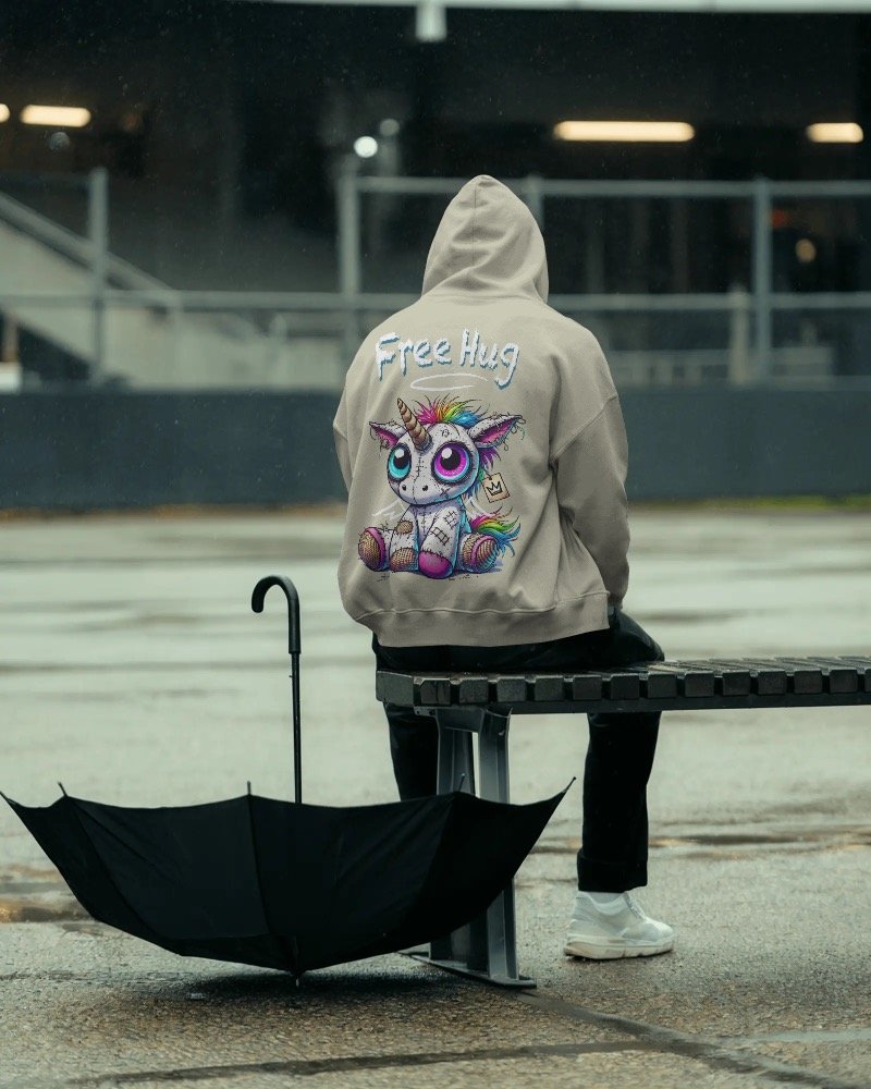 rainy day hoodie mockup person sitting on metal bench with open umbrella moody outdoor setting 0789 rainy day hoodie mockup person sitting on metal bench with open umbrella moody outdoor setting 0789